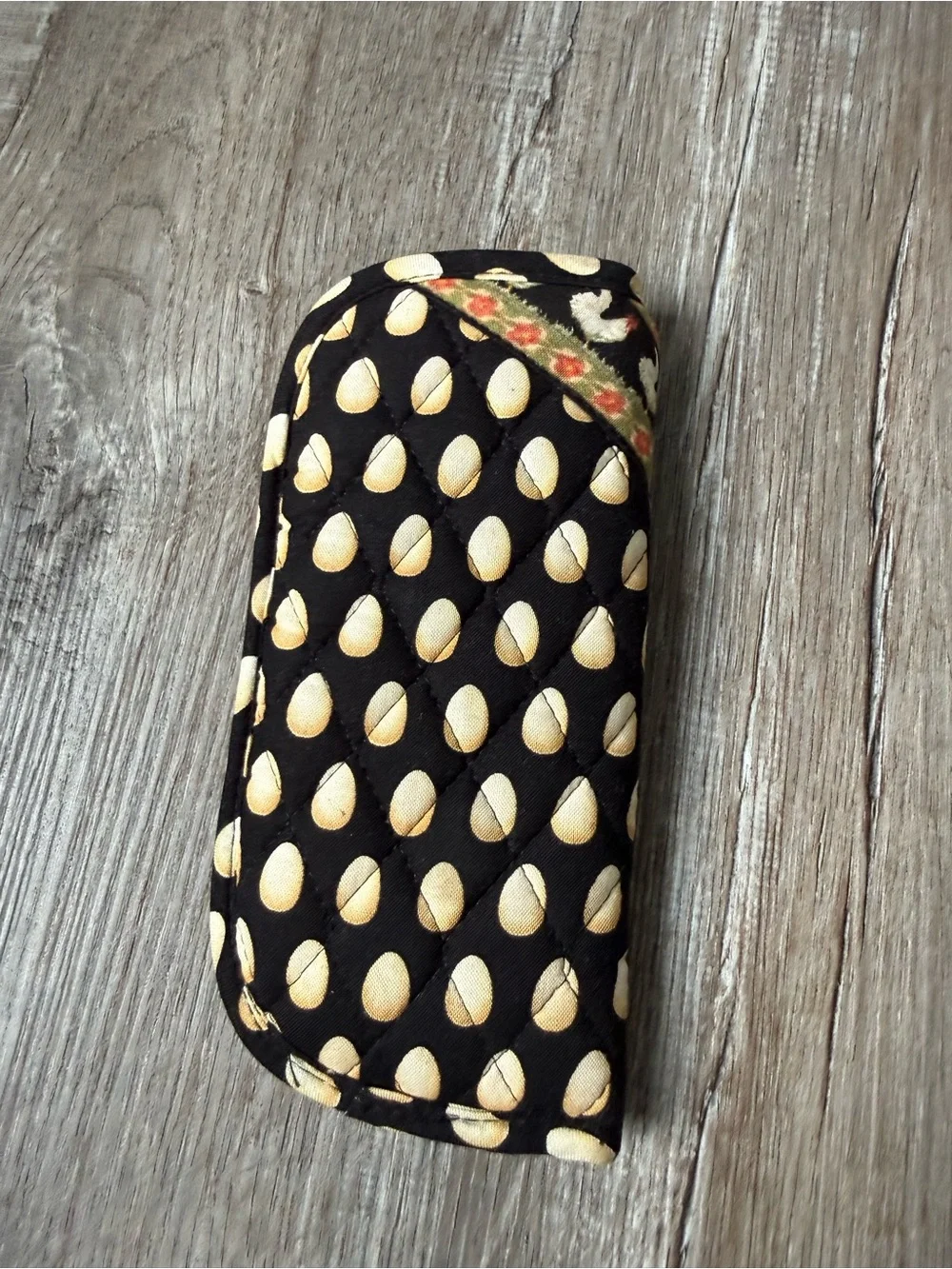 VTG Vera Bradley Chanticleer Hen Egg Print Sunglass Case Holder Rooster Chicken